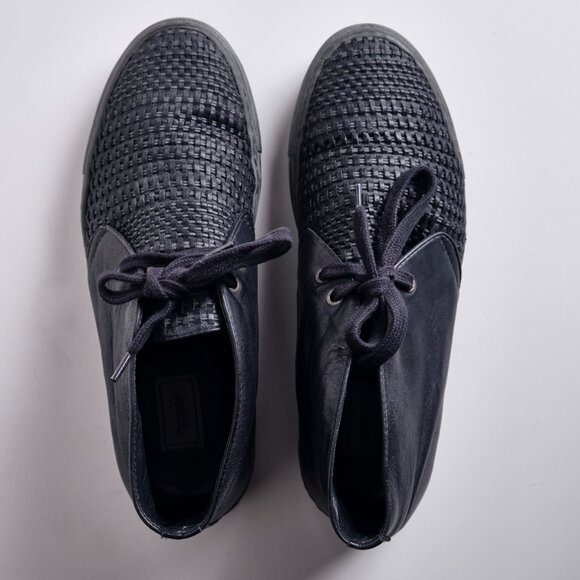 Frank And Oak Woven Leather Sneakers – Navy / Size 8 Mens (Brand New) - Picture 4 of 5
